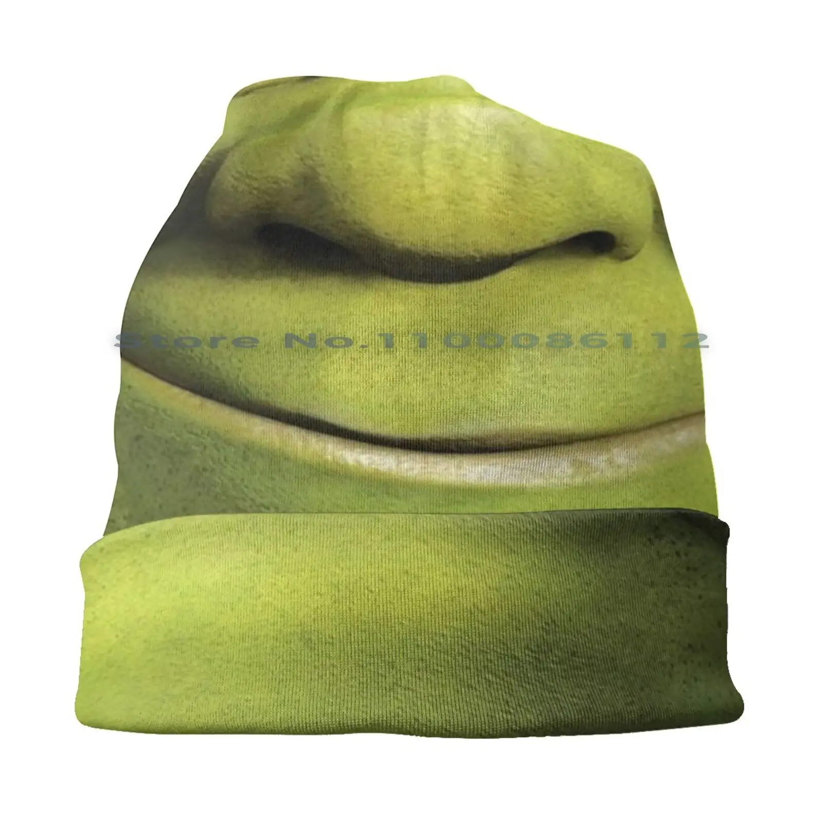 Shrek Smiling Mask Beanies Knit Hat Shrek Donkey Funny Safety Fiona Green Puss With Boots Cool Dank Meme Brimless Knitted Hat