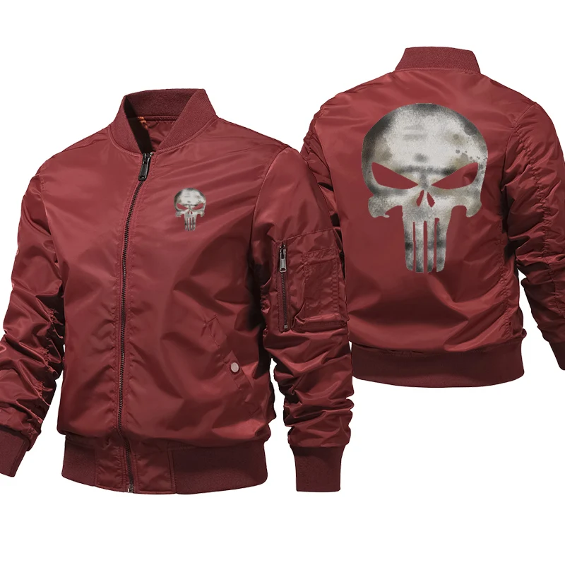 Fashion Skull LOOK Jacket Thick Bomber Jacket Men Windproof Ma-1 Air Thick Pilot Jacket Baseball Zipper ceketler casacas Coats