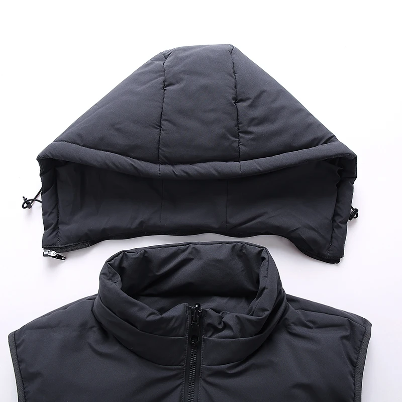 New Hooded Men Wear On Both Sides, Korean Version Autumn Winter Thickened Waistcoat, Youth Down Big Size Jacket