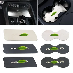 For Haval F7 F7X 2018-2021 Gear Shift Panel Water Cup Holder Stainless Steel Pad Center Console Storage Box Mat