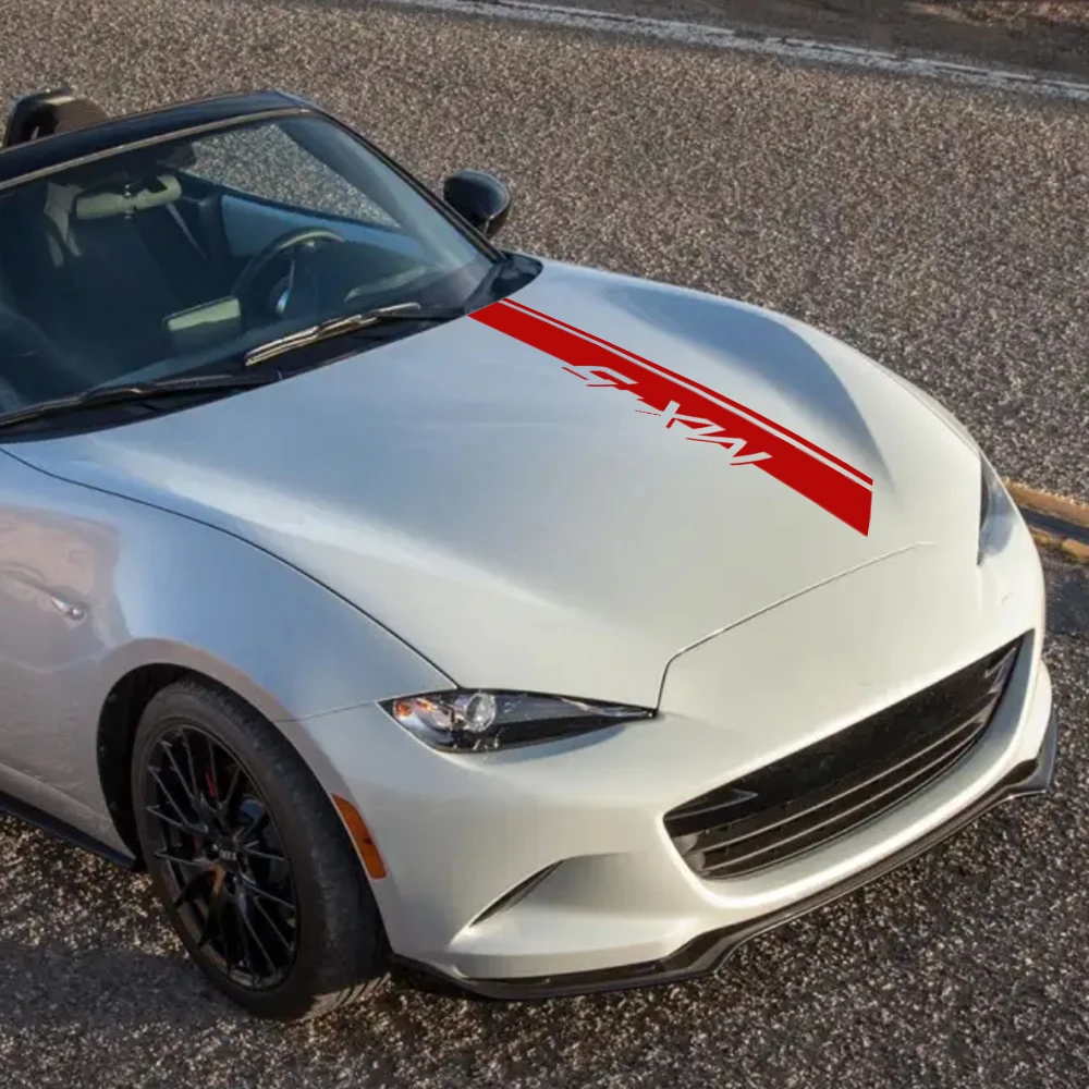 غطاء محرك السيارة هود ملصق لمازدا MX-5 MX5 نا nb nc nd اكسسوارات سباق الرياضة المشارب التصميم بونيه الفينيل فيلم الشارات