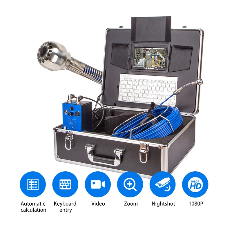 

25mm Drain Pipe Inspection Camera Snake Video System with DVR Recorder and 7" LCD Monitor Industrial Drain Plumbing Borescope