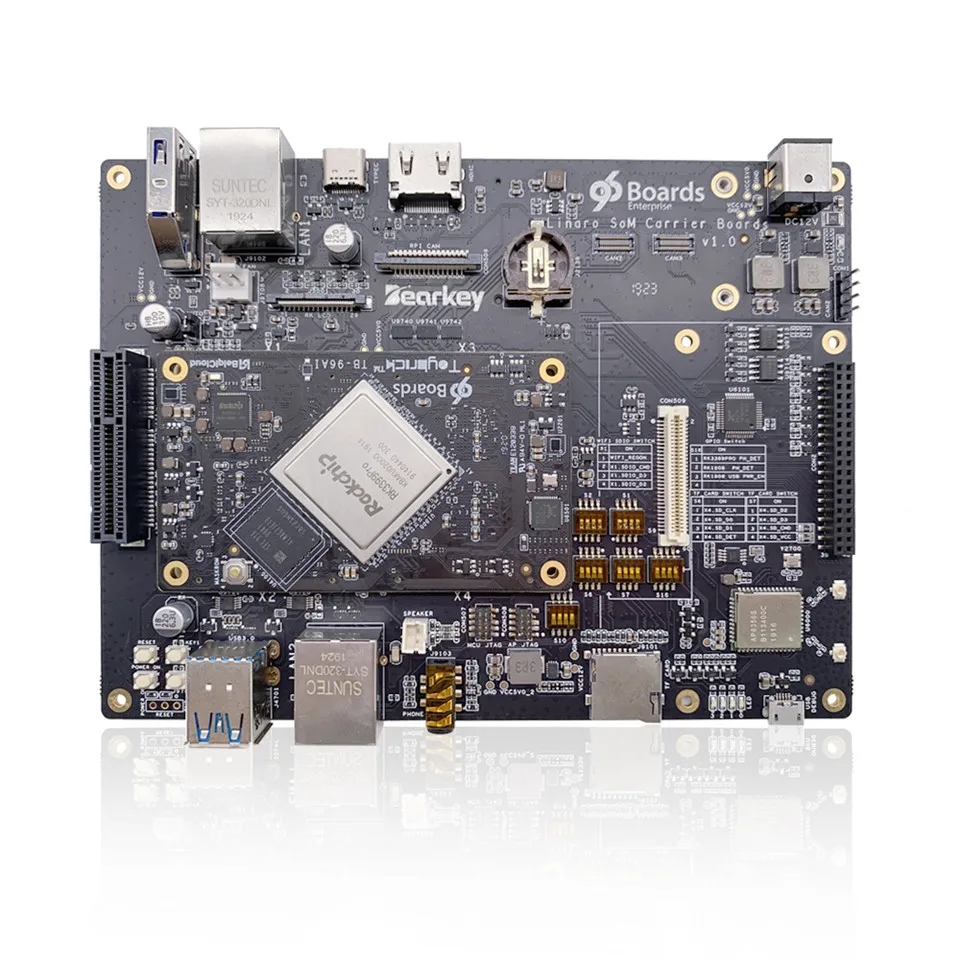 96board TB-96AI AI Kit pengembang robot Rockchip RK3399Pro untuk deteksi objek pengenalan wajah Edge Computing Gateway robot