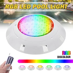 48W IP68 Waterproof 48W Remote Control RGB Submersible 12V LED Underwater Light Spotlight for Outdoor Garden Pond Swimming Pool