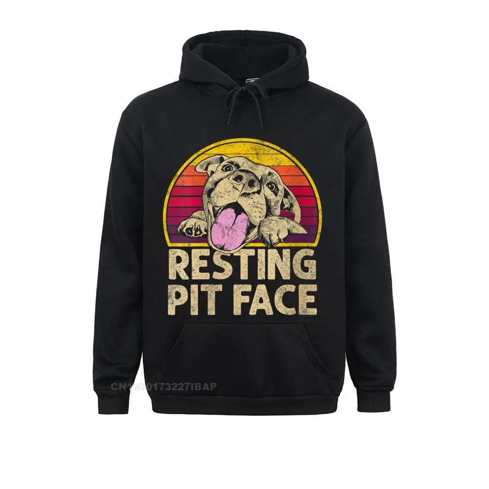 Womens Dog Pitbull Resting Pit Face Funny For Pitbull Lovers O-Neck Hoodie Sweatshirts Hoodies Fashionable Cool Sportswears