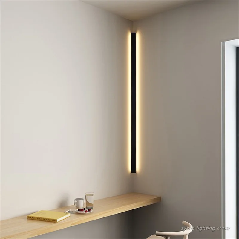 Imagem -03 - Moderno e Minimalista Conduziu a Lâmpada de Parede Interior Simples Linha Luminárias de Parede Casa Iluminação Decoração do Quarto Banheiro Arandelas Parede