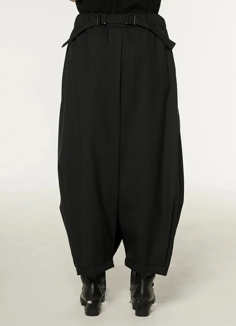 New Pleated Enclosed Casual Wide-Leg Pants For Men In Spring. New Fashionable Pure Color Personalized Loose Bloomers