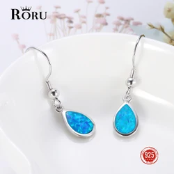 925 Sterling Silver Opal Natural Stone Earrings Women Korean Long Silver 925 Earrings Fashion 2020 Drop Wedding Jewelry