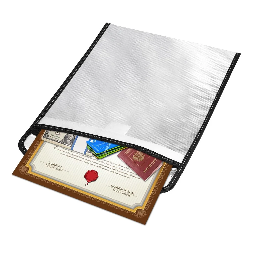 Fireproof Document File Bag Safe Storage for Home Office