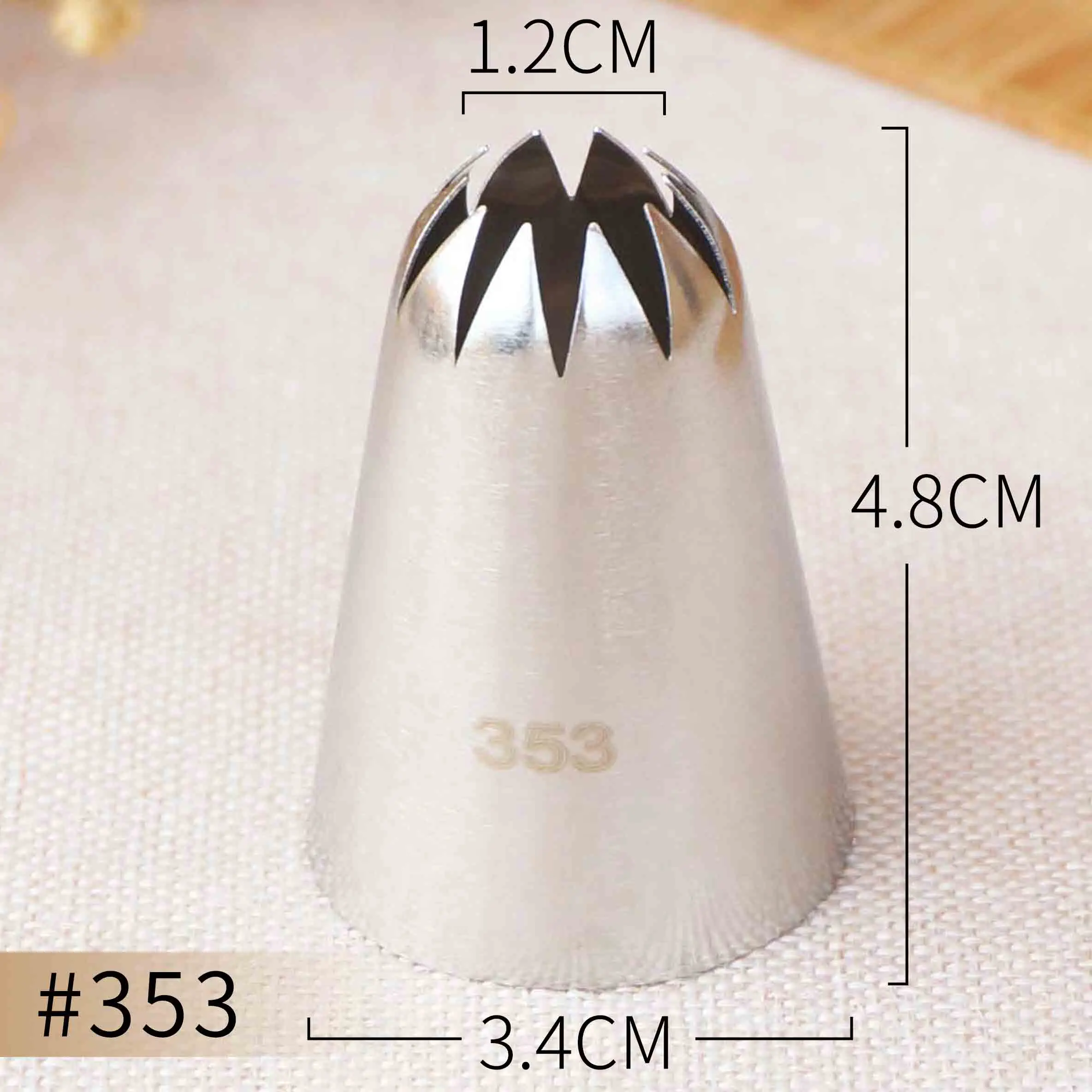 #353 Large Size Close Star Piping Nozzle Cake Cream Decoration Stainless Steel Icing Tips Cupcake Pastry Tools