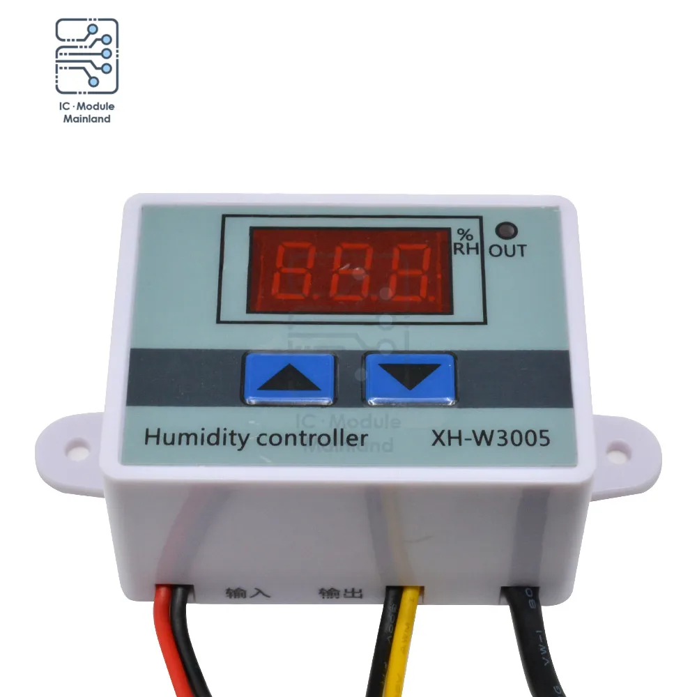 XH-W3005 W3005 LED Digital Humidity Controller 12V 24V 220V Hygrometer Control regulator Switch Hygrostat With Humidity Sensor