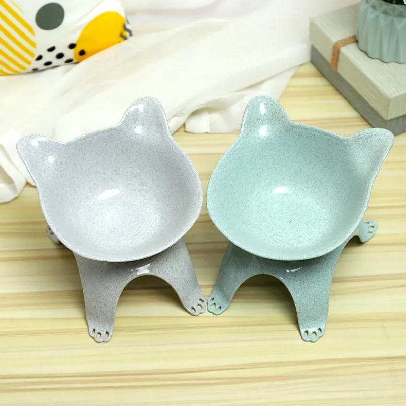 Durable Elevated Bowls For Cats Single Double Cat Bowl Raised Stand Cat Feeding Watering Supplies Dog Feeder Pet Supplies  WJ812