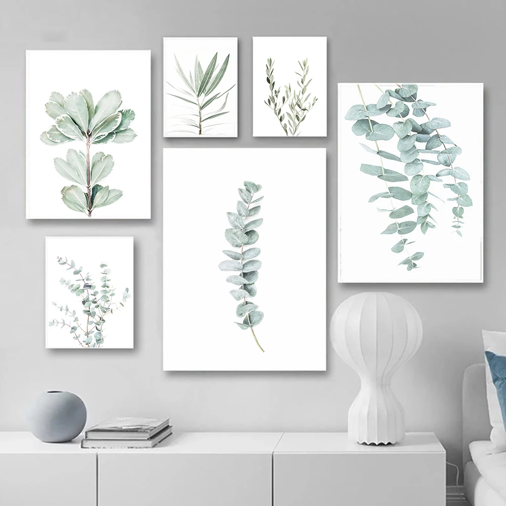 

Eucalyptus Posters Botanical Canvas Painting Farmhouse Wall Decor Minimalist Art Pictures Bedroom Decoration Scandinavian Decor