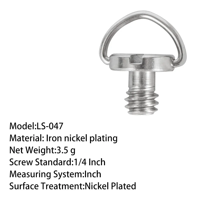 Bexin Máy Ảnh DSLR Đĩa Chỉ 1/4 D Vòng D-RING Khung Máy Ảnh Vít Cho Máy Ảnh Nhanh Chân Máy Monpod Đĩa