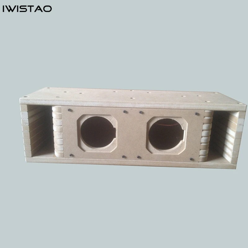 IWistao-Alto-falante HiFi de gama completa, Kits de gabinete vazio, alto-falante central, estrutura do labirinto MDF, tubo Amp, 3-4 ", 1 Pc