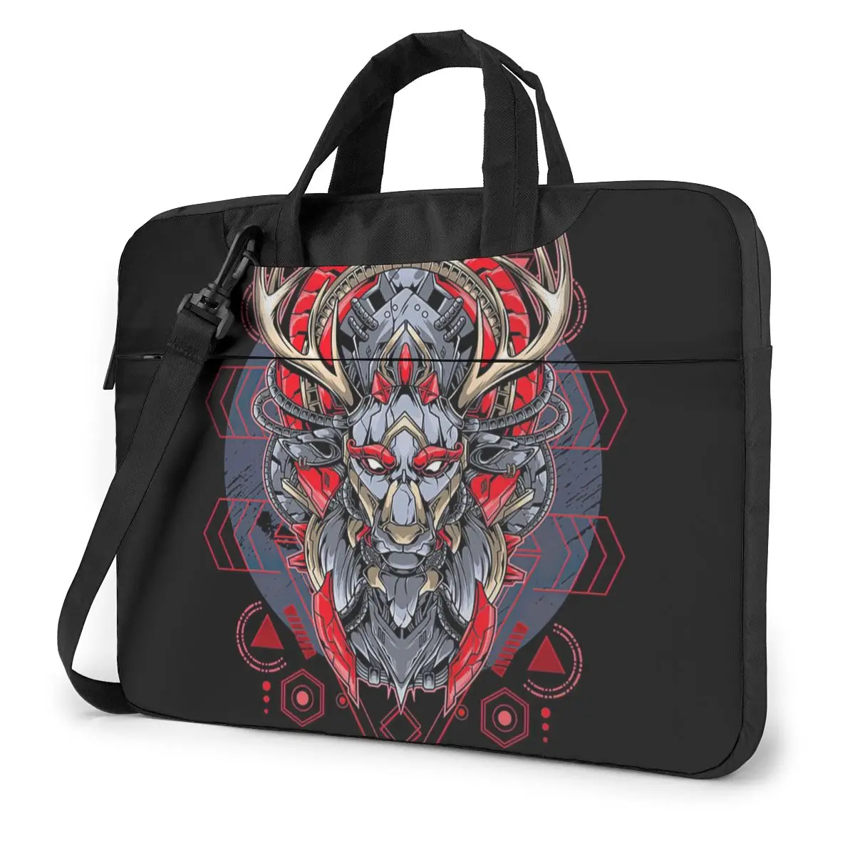 

Geo Deer Laptop Bag Case Protective Vintage Computer Bag Bicycle Crossbody Laptop Pouch