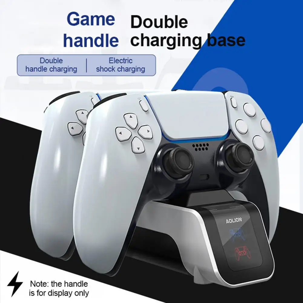 Non-slip  Useful Dual Base Game Controller Charging Station Wear Resistant Charging Dock Portable