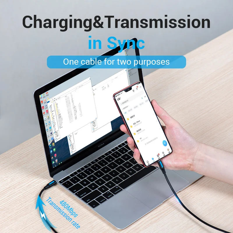 Vention Type C to Micro USB Cable Fast USB Type-C Adapter for Samsung Huawei Xiaomi MacBook Pro OTG Mobile Phone Micro USB Cable