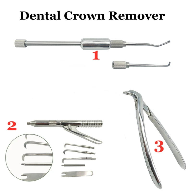 1 Set Dental Dentistry Crown Remover Pilers forceps Tool Automatically Manual Control Crown Dentist Tools