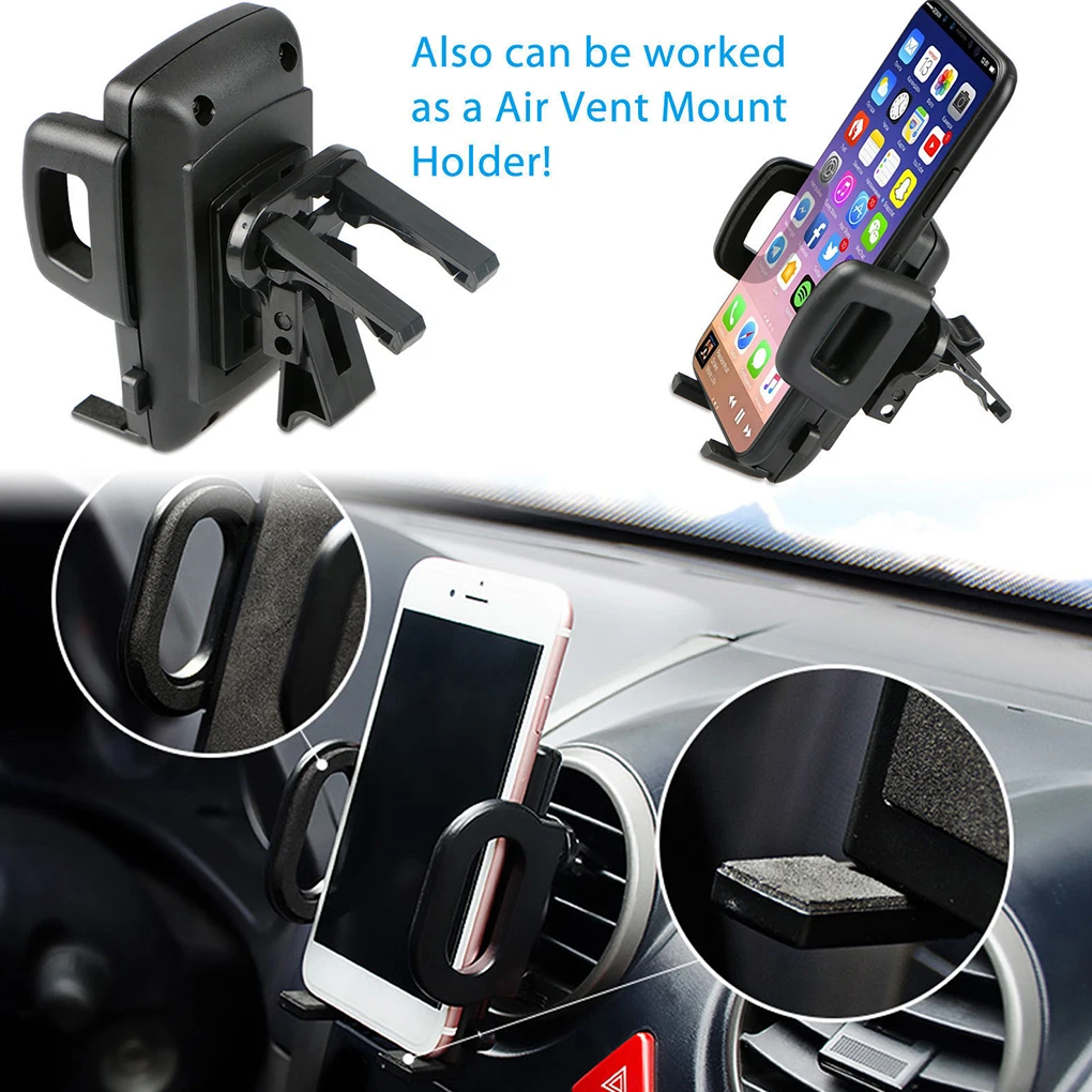 SYRINX Car Holder Rearview Mirror 360° Adjustable GPS Car Clips Holder for Phone Air Outlet Flexible Cellphone Stand Bracket