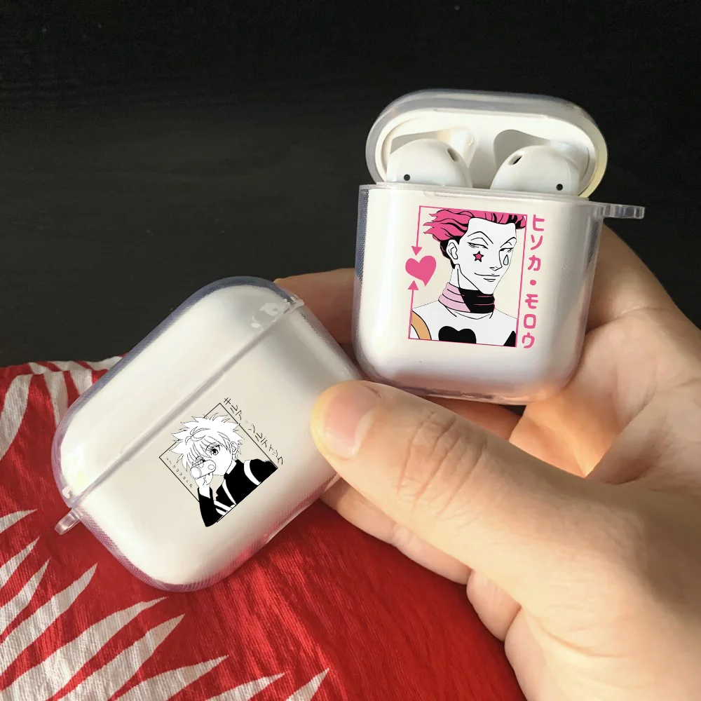 هنتر x هنتر HXH أنيمي هنتر X هنتر 3 كيس الهواء جراب ل Airpods 2 1 حالات ل Air pod برو واضح لطيف لينة شفافة كوكه