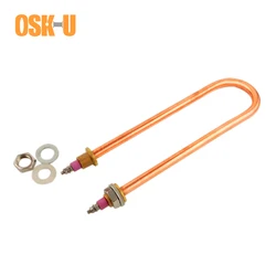 Copper Heater Element for Kitchenware M16 Thread U type Heating Pipe 220V Single U Shape Heating Element 1KW/1.5KW/2KW/3KW