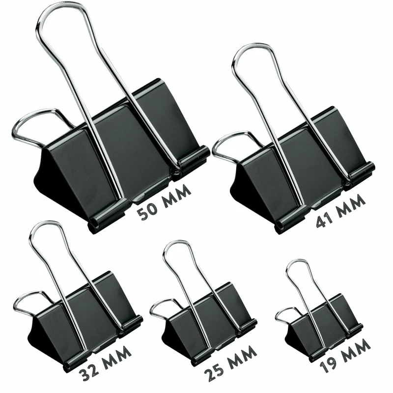 Bulldog Foldback Clips 51,41,30,25,19 mm Size Metal Binder Grip Clip Quality office accessories