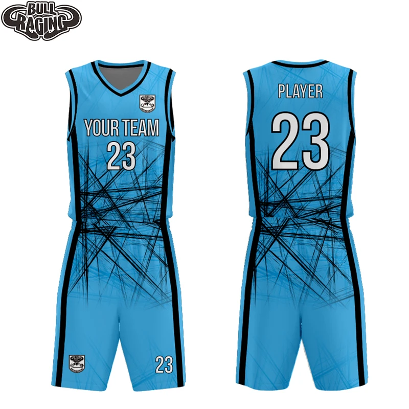 basketball jersey blue and white basketball uniform custommade sublimation design basketball shirt