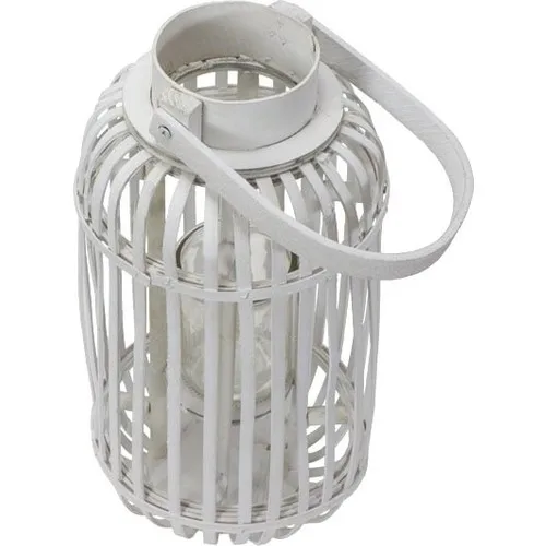 Tmall Home Design White Rattan Basket Candle Holder 9 X37 cm - 808021