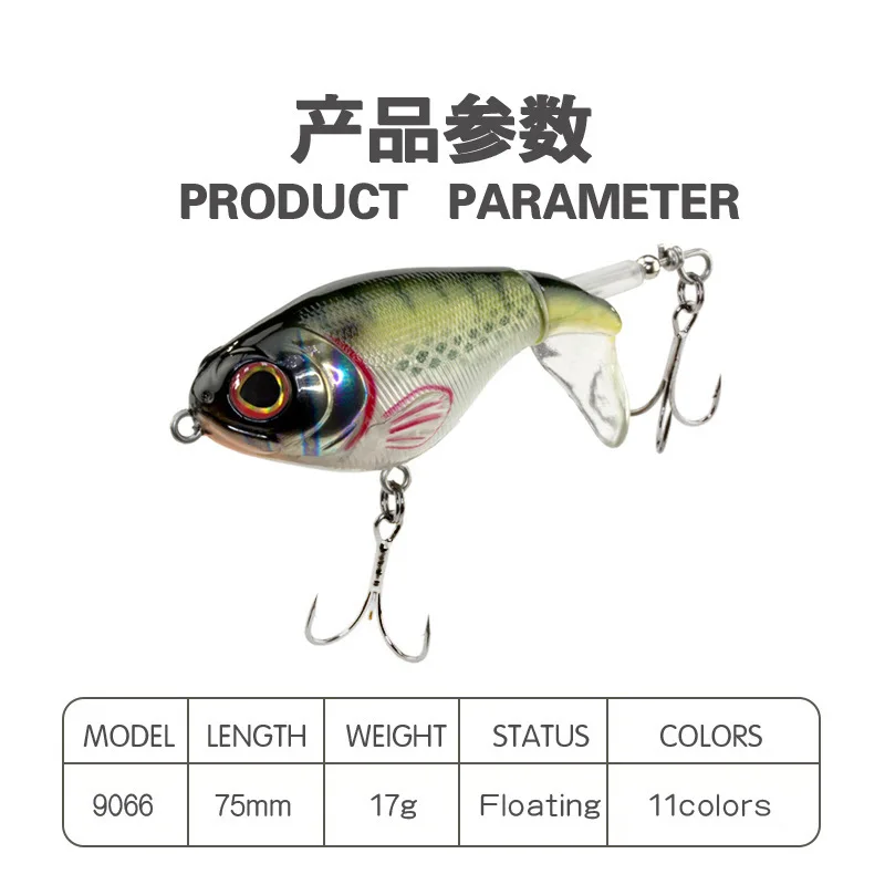Peche Señuelo Giratorio Flotante para Lubina – Cebo de arrastre eficaz - imagen 4
