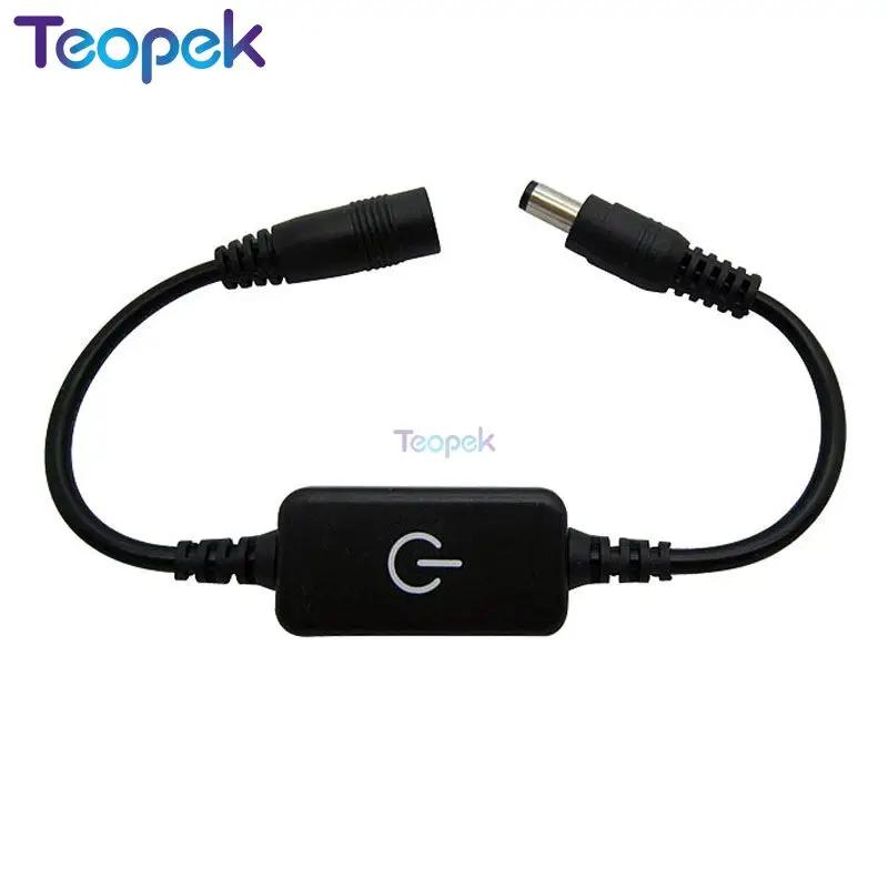 iTouch Led Dimmer Brightness Adjust Controller With On/off Switch For Single Color Led Strip Black / White Color DC12-24V 4A