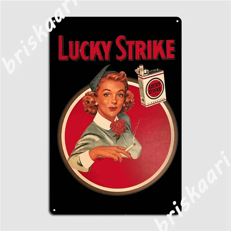 Female Smoker Poster Metal Plaque Pub Garage Plates Pub Vintage Tin Sign Poster