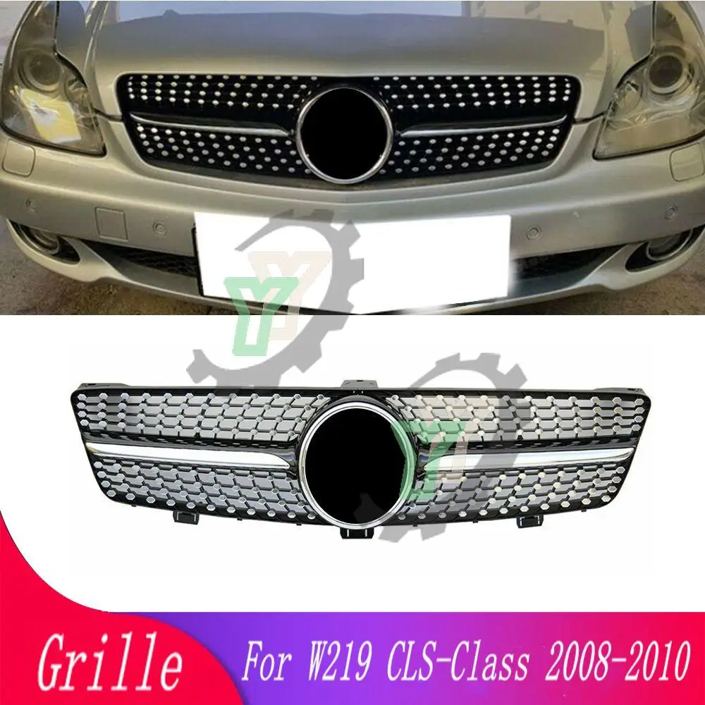 High-quality Car Front Grille Grill Upper Bumper Hood Mesh For Mercedes-Benz W219 CLS class CLS350 CLS500 SLS600 2008 2009 2010