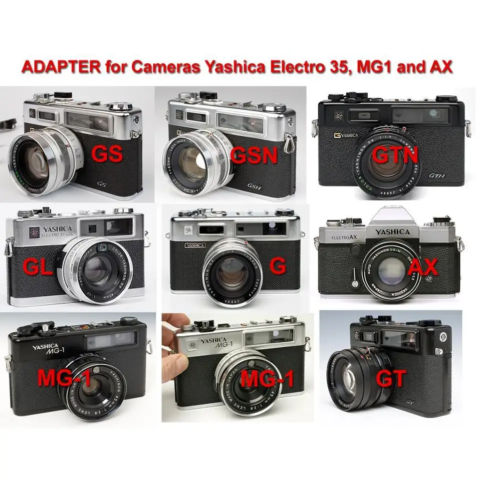 アダプタ + バッテリー + キット: ヤシカ電気35、gl、g、gs、gsn、gtn