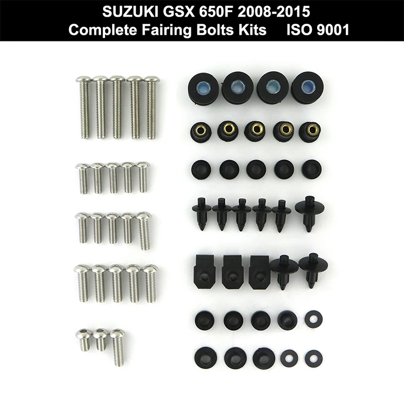 

Fit For Suzuki GSX 650F 2008-2015 Complete Full Fairing Bolts Kit Clips Nuts Stainless Steel GSX650 F 2008 2009 2010 2011-2015