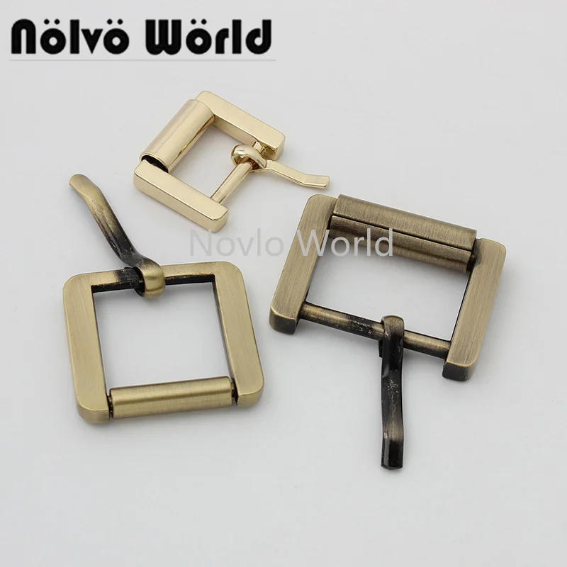 

Nolvo World 5-20-100 pieces 15mm 20mm 25mm 4 colors small gold buckle metal adjustable slide buckles briefcase buckles