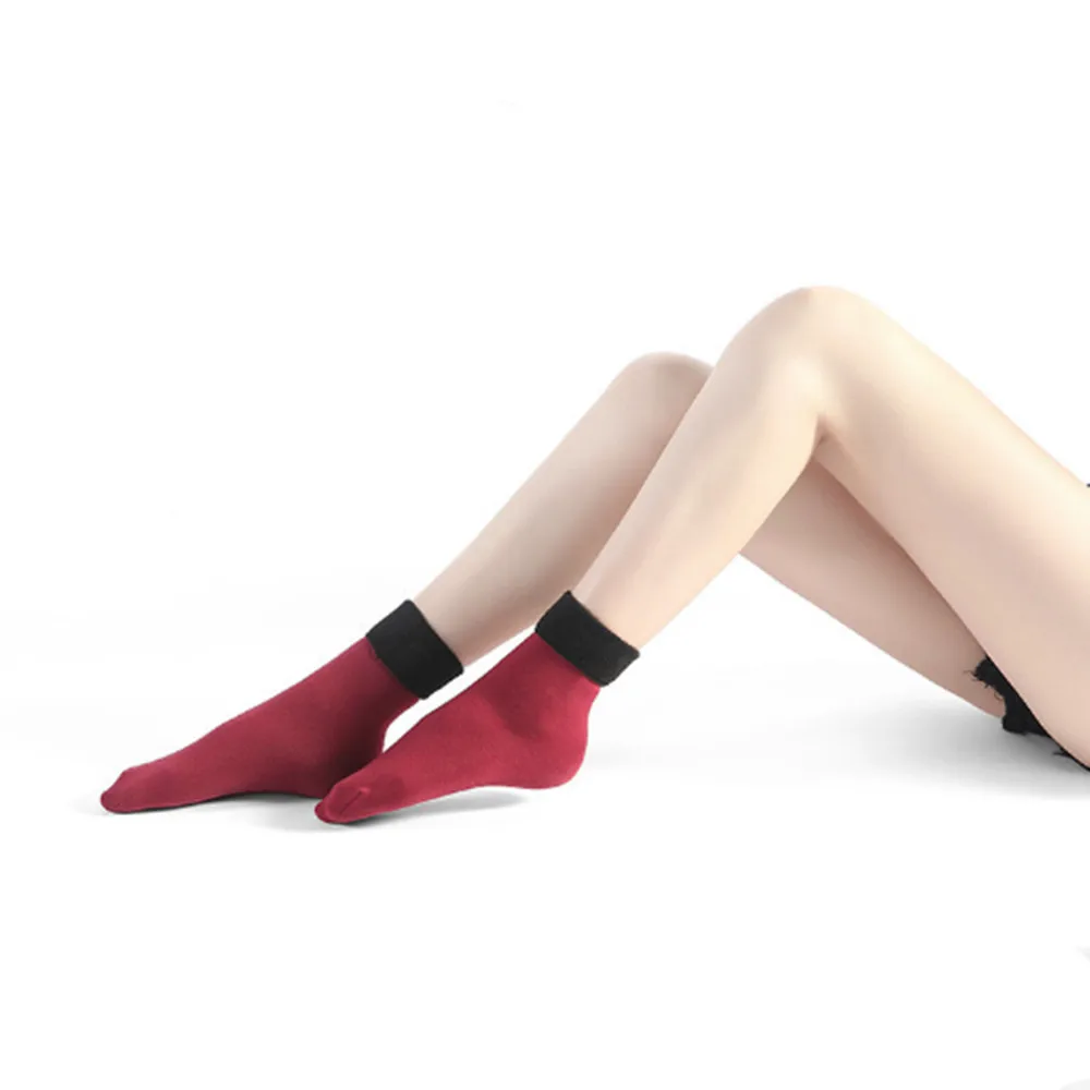 Men women winter new Plus velvet warm Straight socks floor socks W002