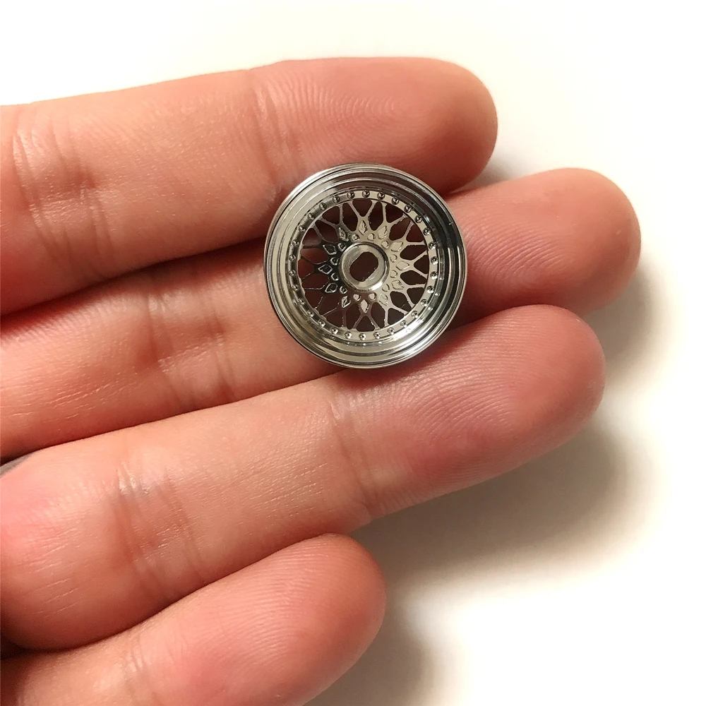 MINI-Z AWD BBS Metal Wheel Electroplated (Offset +1, Diameter 20mm, 2PCS) For Drift RC Kyosho FWD MA020 MA030 WLtoys K969/K989