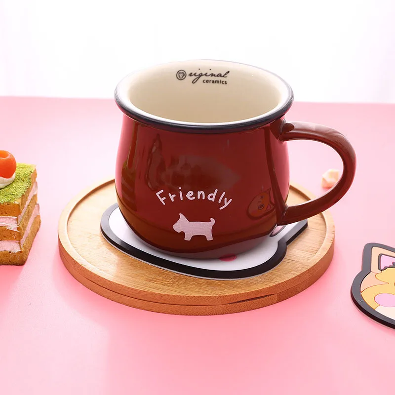 Posavasos de silicona con forma de gato para té, almohadilla para taza, soporte para taza, manteles individuales para mesa de café y bebidas,