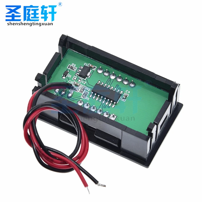 Two-wire DC voltmeter head, 0.56 inch LED digital voltmeter DC4.5V-30.0V reverse connection protection