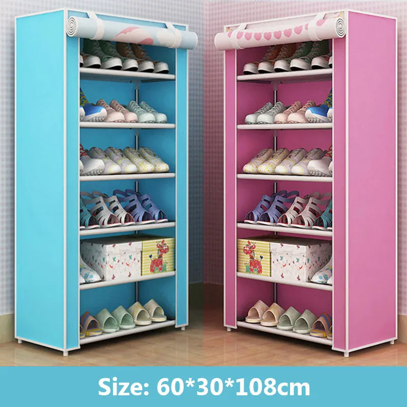 Shoe Cabinets Simple Shoe Rack Multi-Layer Shoes Storage Organizer Nonwoven Fabric Assembled Modular Shoe Shelves  Shoes Closet