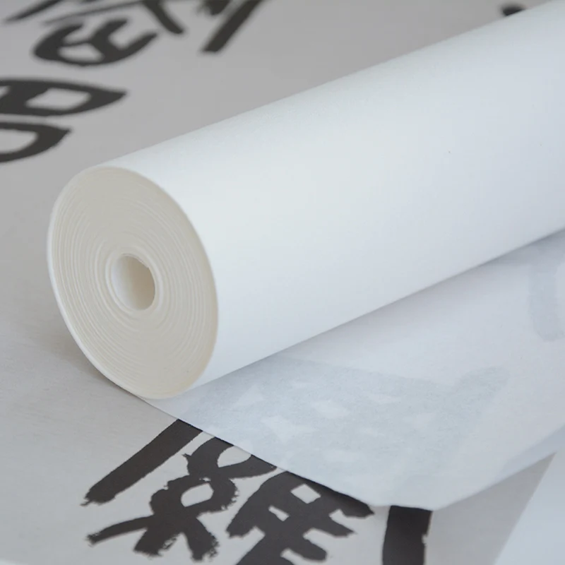 Wenzhou plantas fibra de arroz papel caligrafia chinesa pintura fibra meio madura xuan rolo longo pintura chinesa xuan papel