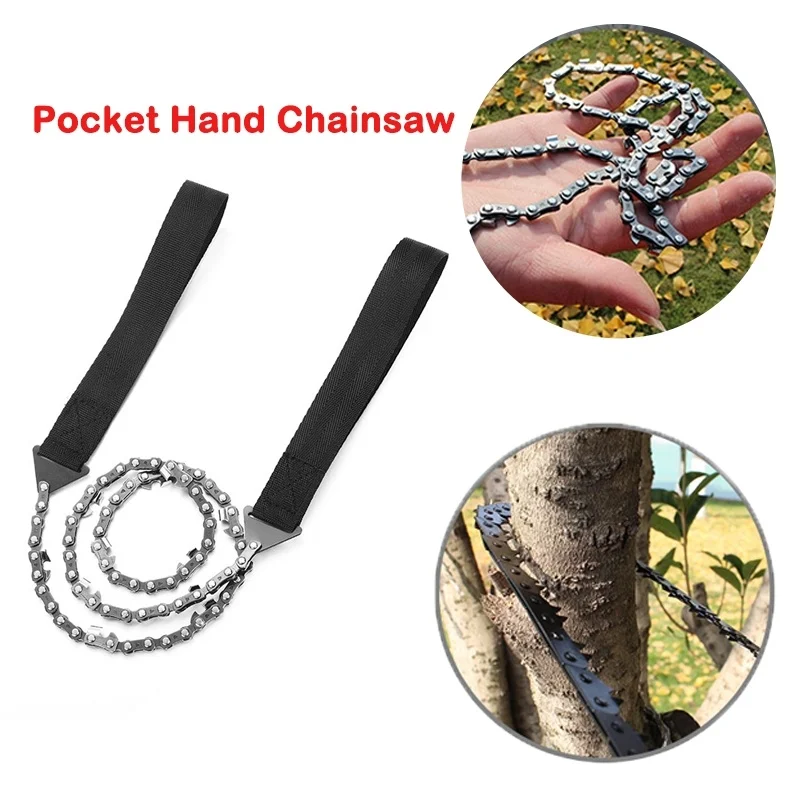 

Outdoor Survival Chain Saw Bushcraft Camping Hide Building Survival Trekking Pocket Hand 11 Toothed Chainsaw