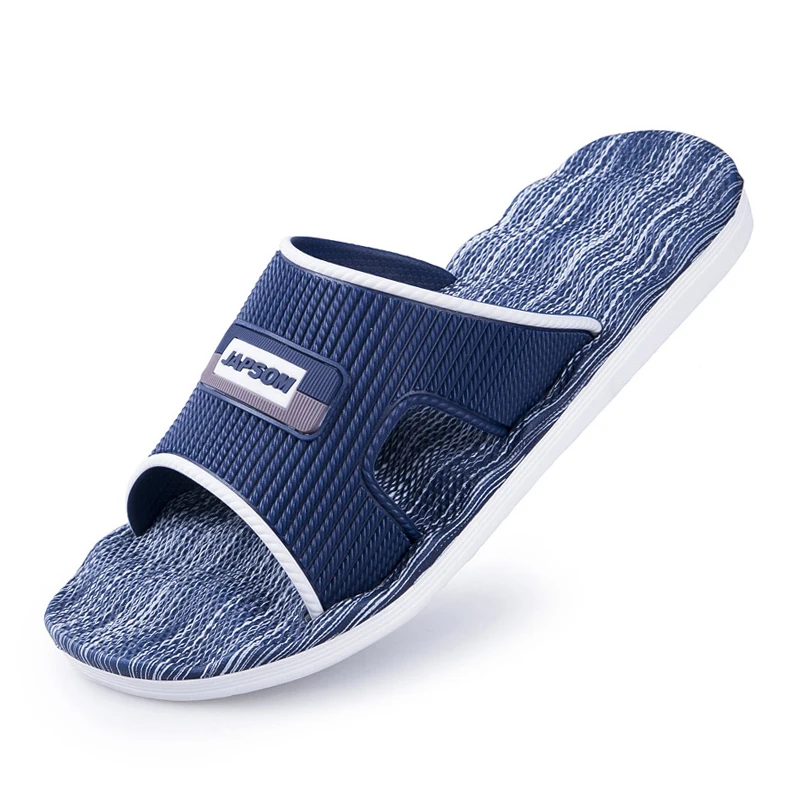 Diapositivas de verano para Hombre, Zapatillas informales para interior, pantuflas suaves para el hogar, pantuflas EVA para Hombre, ligeras, talla