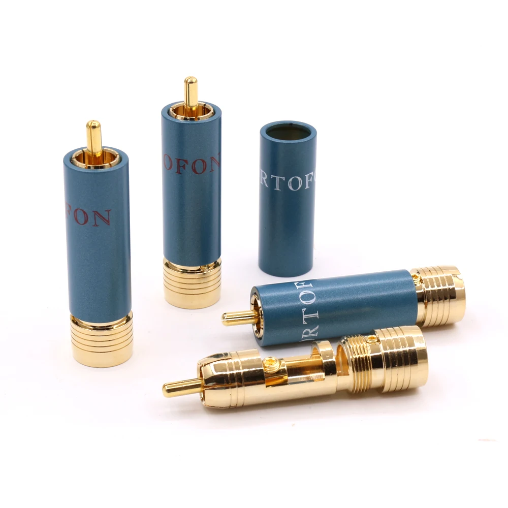 

High Quality 4pcs/lot Gold-plated HIFI RCA Plug Hi-end Ortofon Reference 8NX RCA Connectors