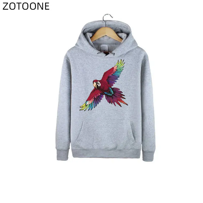 ZOTOONE Cartoon Bird Flower Patch Ironing Applique Animal Stickers for Clothing Thermo Transfers for Kids Patches for T-shirt D