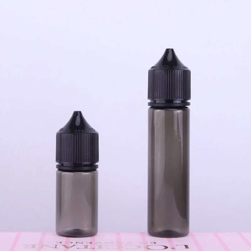 

100pcs 30ml/60ml Black PET Plastic Empty Dropper E Liquid juice Eye Drop Bottles Long Tip CRC Cap Oil Vape Pen Bottle Containers