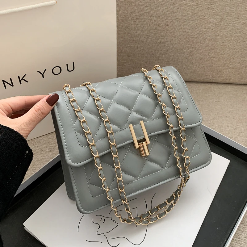 New Arrival Women Messenger Handbag Hot Chain Bags Female Solid Color Flap Designer Croddbody Bag Internet Celebrity Recommend