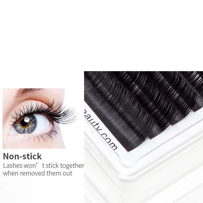 Seashine Wholesale Private Label C CC D Curl Matte Black Classic Silk Eyelashes Individual Volume Lash extension