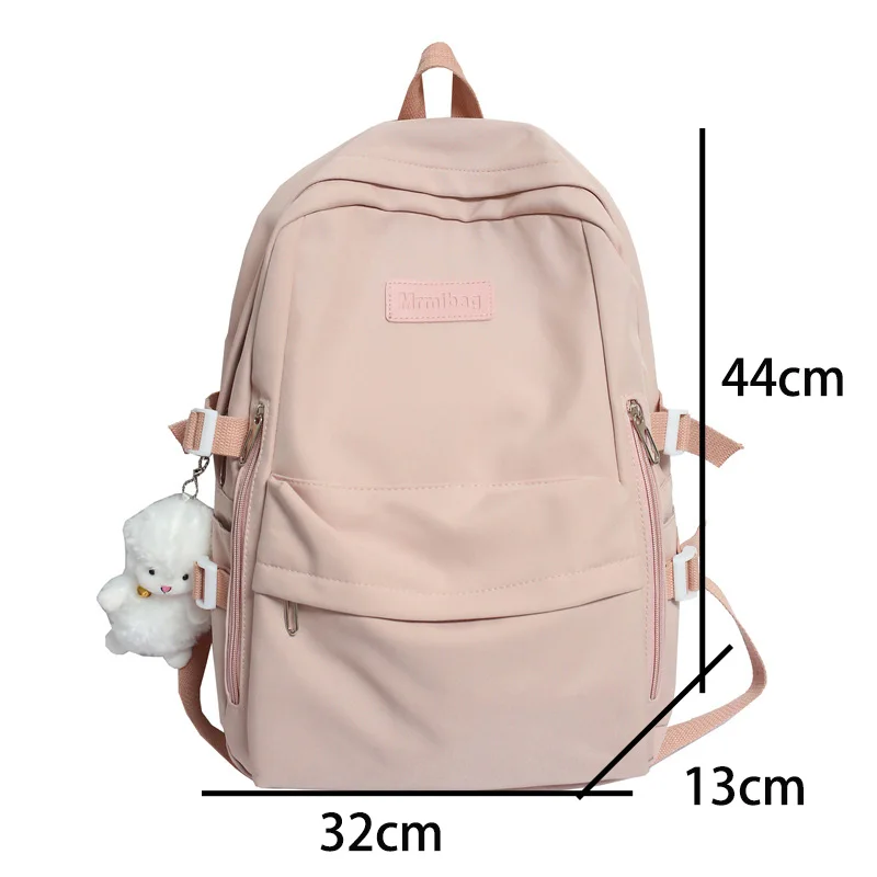 Mochila de nailon resistente al agua para mujer, morral con múltiples bolsillos para estudiante, bolso de viaje para mujer, bolso escolar para